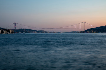 Night Cityscape Istanbul Bosphorus Bridge