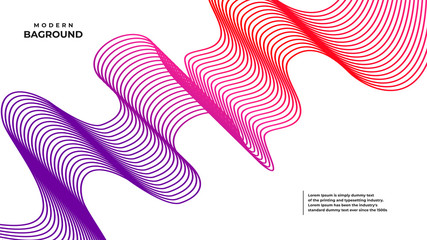 Abstract banner, bag round of colors and lines in a beautiful combination. Modern vector template