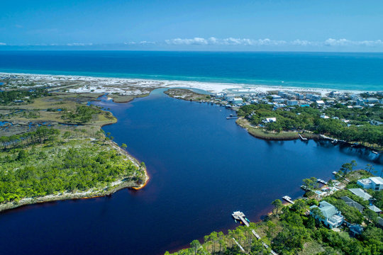 Aerial View of Western Lake located in Grayton Beach, Florida