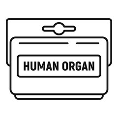 Human organ pack icon. Outline human organ pack vector icon for web design isolated on white background