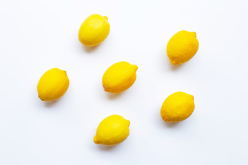 Fresh lemon  isolated on white