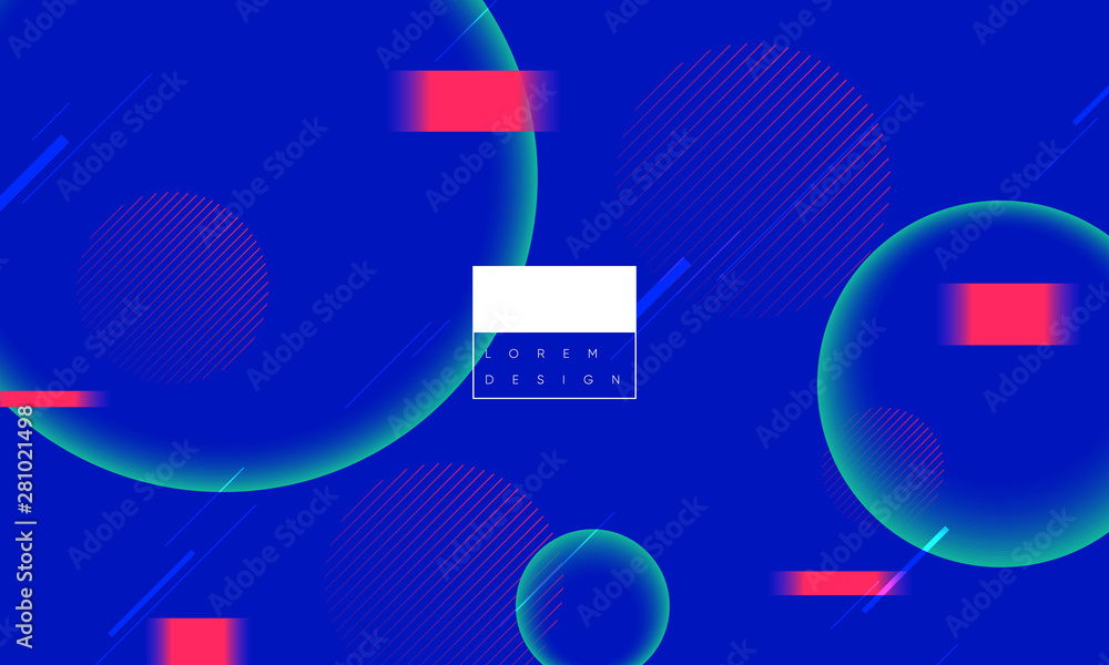 Poster minimal geometric background wtih glitch effect. eps10 vector.