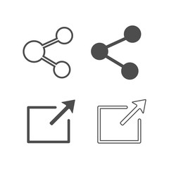 Share icon image and arrow vector illustration