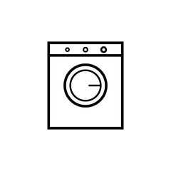 washing machine contour icon vector image