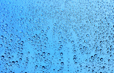 Water drops on glass, natural texture