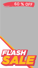 Modern promotion web banner for social media mobile apps