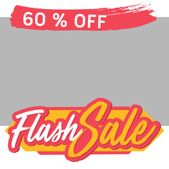 Modern promotion square web banner for social media mobile apps