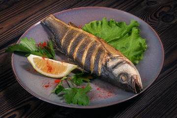 fresh fish on a plate