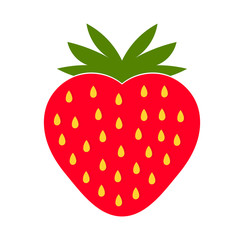 Strawberry fruit icon.