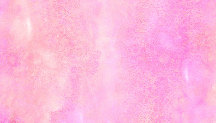 Fototapeta na wymiar Smeared aquarelle painted magenta watercolor canvas for splash design, invitation background, vintage template. Subtle light pink color ink effect shades gradient on textured paper