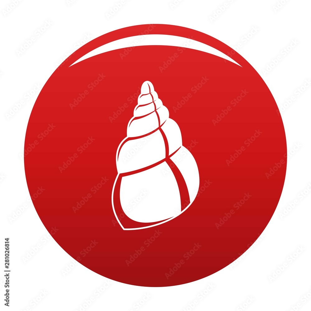 Poster wild shell icon. simple illustration of wild shell vector icon for any design red
