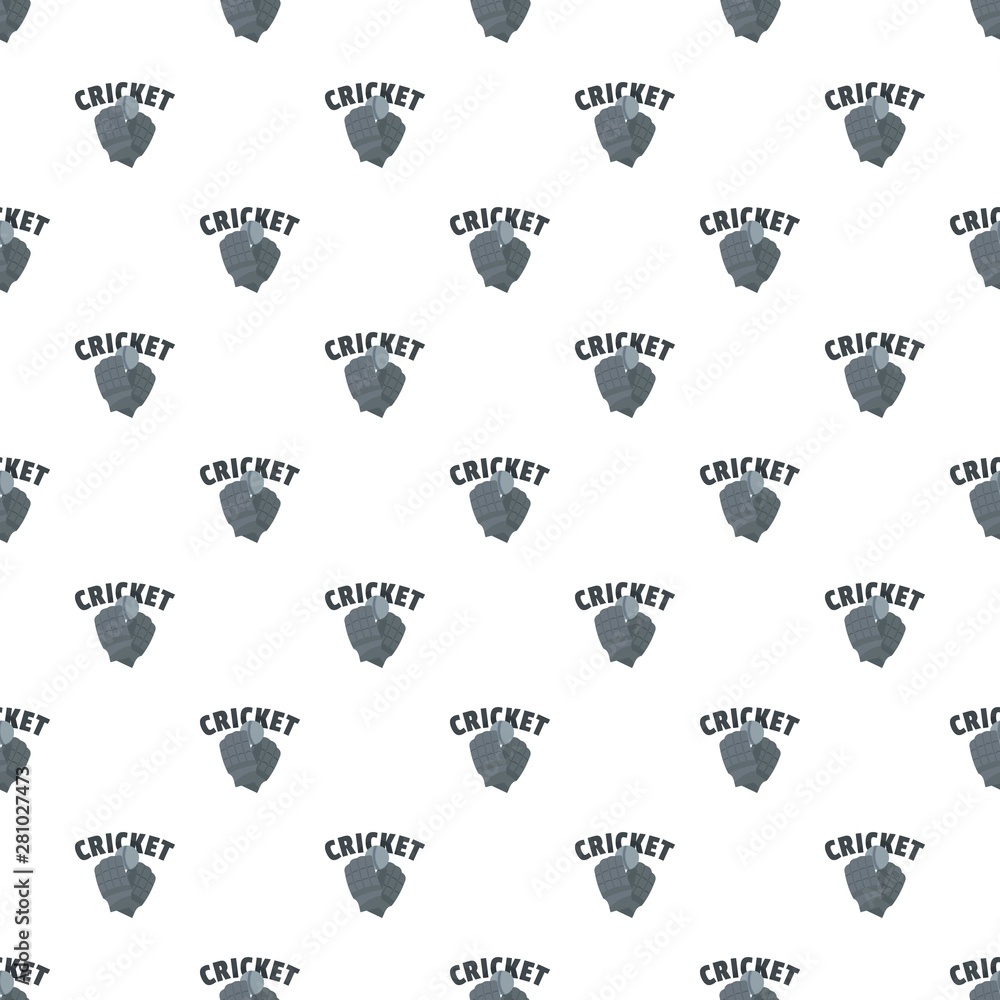 Poster cricket gloves pattern seamless vector repeat for any web design