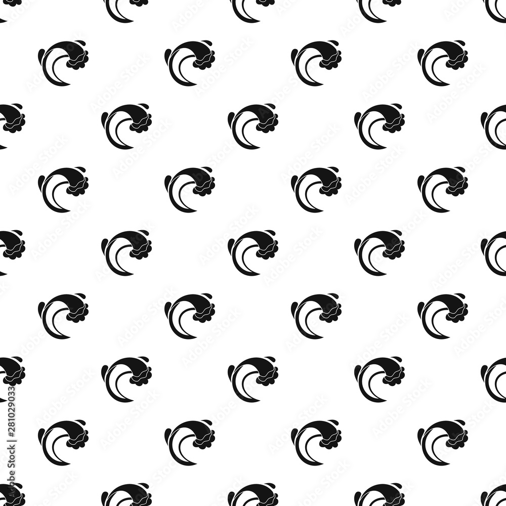 Poster wave sea pattern seamless vector repeat geometric for any web design