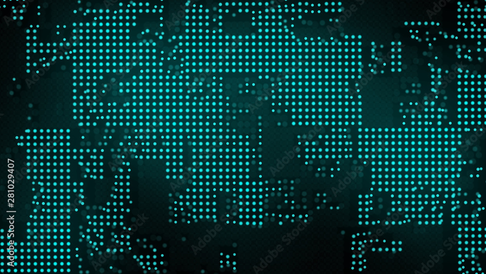 Poster cybernetic futuristic background. big data visualization. technological 3d landscape. abstract grid 