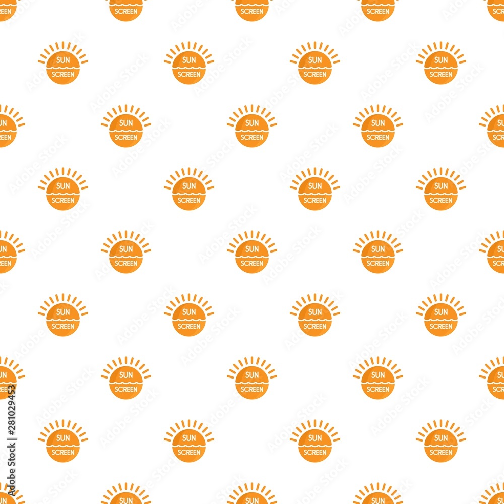 Poster sun sea screen uv pattern seamless vector repeat for any web design
