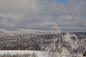 Verschneites Erzgebirge