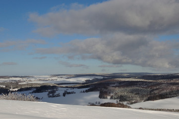 Verschneites Erzgebirge