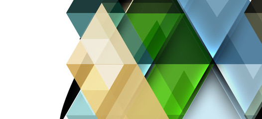 Colorful repeating triangles modern geometric in contemporary style on white background. Abstract geometric shape. Modern stylish texture