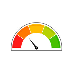 Speedometer icon. Info-graphic. Position from the left in the middle.