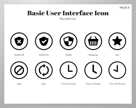 Basic UI icons rounded pack