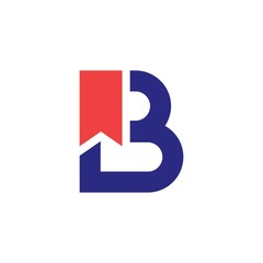 Letter B Geometric Isolated Initial Logo Vector