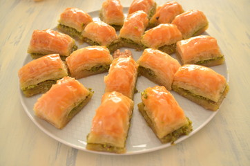 treditional turkish dessert, baklava