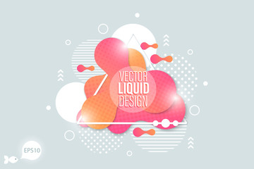 The modern vector liquid form design elements