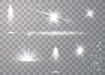 Realistic lens flares set