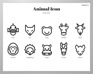 Animal icons Line pack