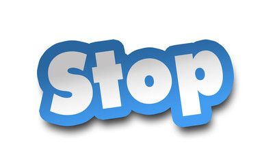 stop concept 3d illustration isolated