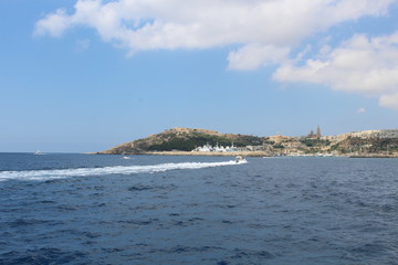 Insel Gozo Ansicht vom Wasser