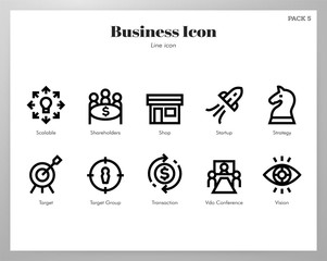 Business icons Line pack