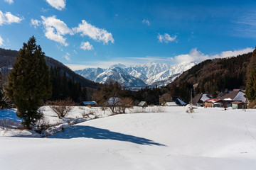 白馬岳と青鬼集落