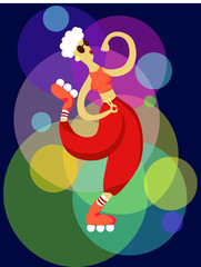 modern roller skate girl