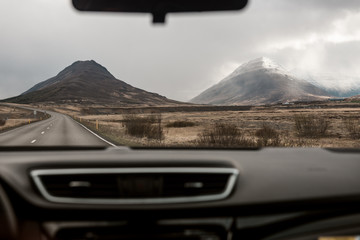 Fototapeta na wymiar Iceland through the car window