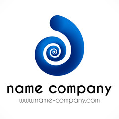 Logo spirale bleu