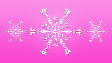 Naklejka na ściany i meble Beautiful background with winter decorative snowflakes 