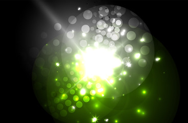 Glowing neon light. Holiday decoration.