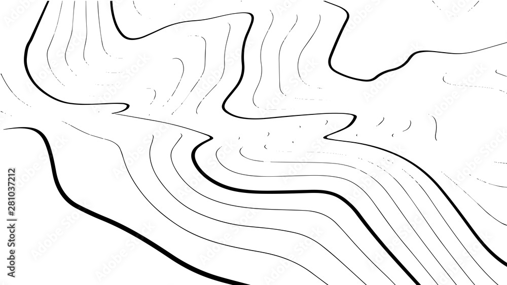 Poster topographic map wave. horizontal lines stripes pattern or background with wavy distortion effect. ar