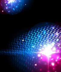 Abstract blue neon star background for celebration design. Luxury festive background.