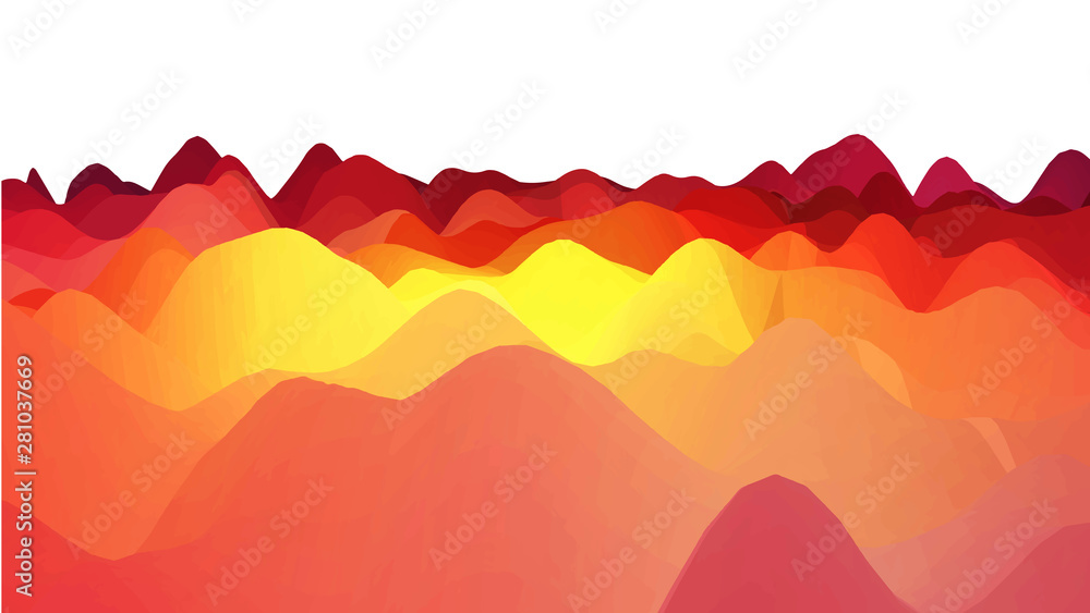 Poster gradient wave. 3d wavy background with dynamic effect. vector illustration.