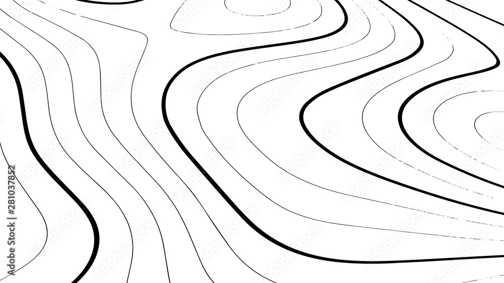 Poster topographic map wave. horizontal lines stripes pattern or background with wavy distortion effect. ar