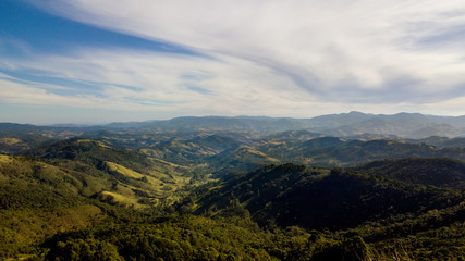 Fototapeta na wymiar Lookout 'Vista Chinesa' or Belvedere. View to the Lajeado Valley in the Serra da Mantiqueira.