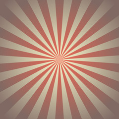 Obraz premium Sunlight retro faded background. Pale red and beige color burst background.