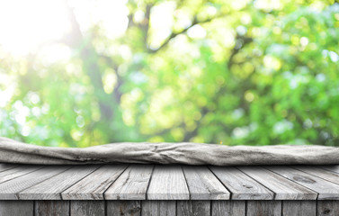 Empty wooden table background