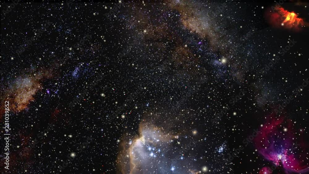 Wall mural moving forward in space