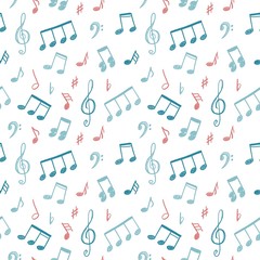 Music notes texture