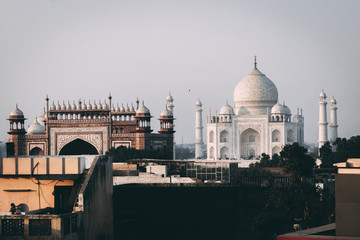 Fototapeta na wymiar view of taj mahal, india, 2019