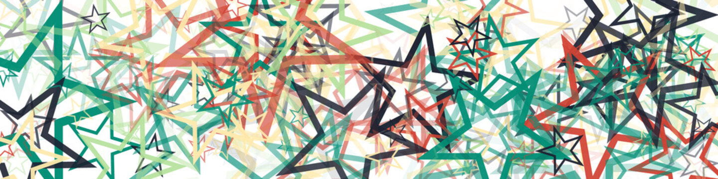 Abstract Generative Art color distributed Stars background illustration