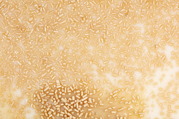 Yeast in dough as background
